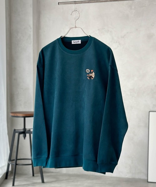 「Quash」 長袖Tシャツ M ブルーグリーン メンズ_画像5