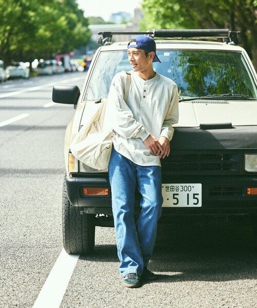 「FREAK'S STORE」 長袖Tシャツ MEDIUM チャコールグレー メンズ_画像9