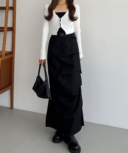 「callautia」 スカート SMALL カーキ レディース_画像4