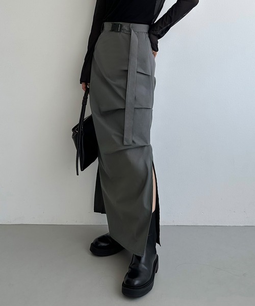 「callautia」 スカート SMALL カーキ レディース_画像5