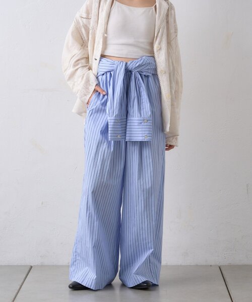 WILLOW サロペット オーバーオール 「willow」ドットストライプ