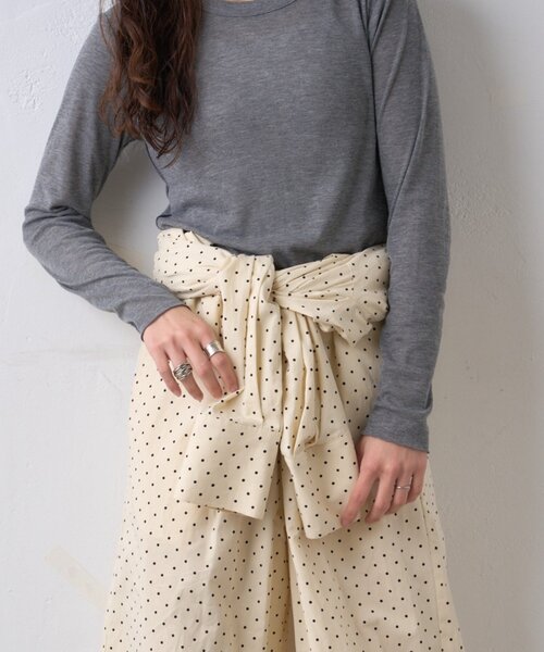 WILLOW サロペット オーバーオール 「willow」ドットストライプ