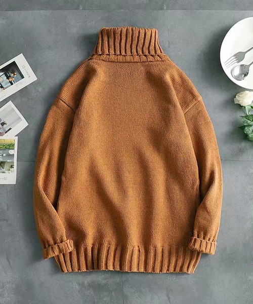 「BENDER TOKYO」 タートルネックニット X-LARGE レッド メンズ_画像6