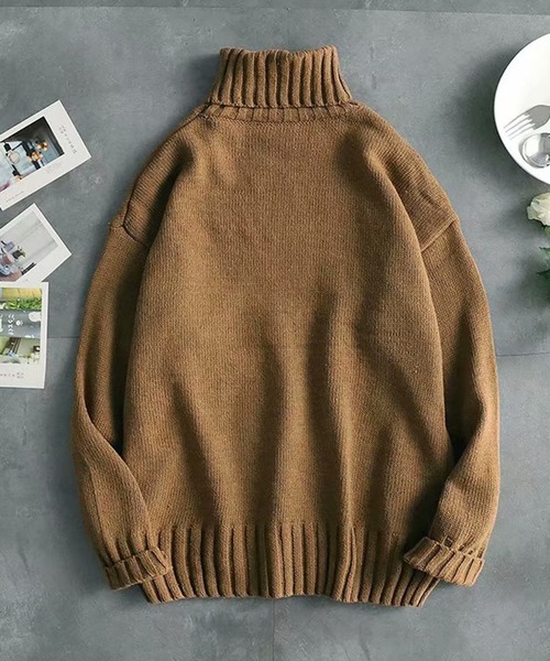 「BENDER TOKYO」 タートルネックニット X-LARGE レッド メンズ_画像8