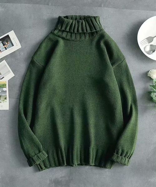 「BENDER TOKYO」 タートルネックニット X-LARGE レッド メンズ_画像9