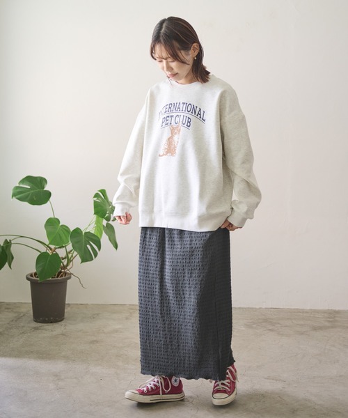 「Crisp」 スウェットカットソー FREE ネイビー レディース_画像3