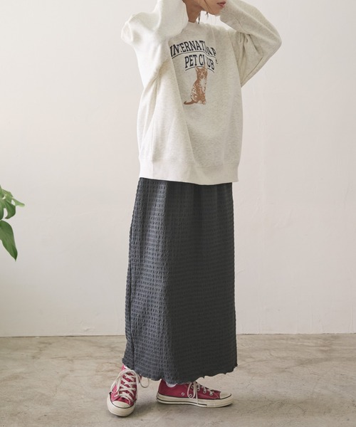 「Crisp」 スウェットカットソー FREE ネイビー レディース_画像7