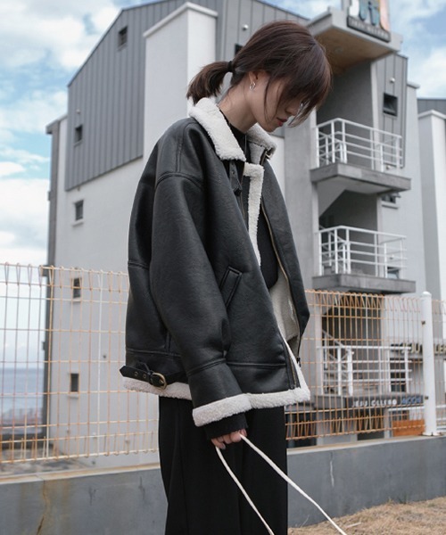 「chuclla」 ブルゾン M ブラック レディース_画像3