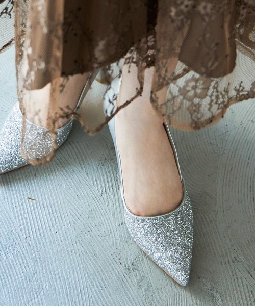 「niana」 「haremode」パンプス 39(24.5 シルバー レディース_画像8