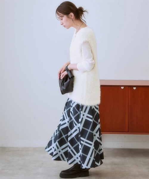 「nissen」 ニットベスト M アイボリー レディース_画像9