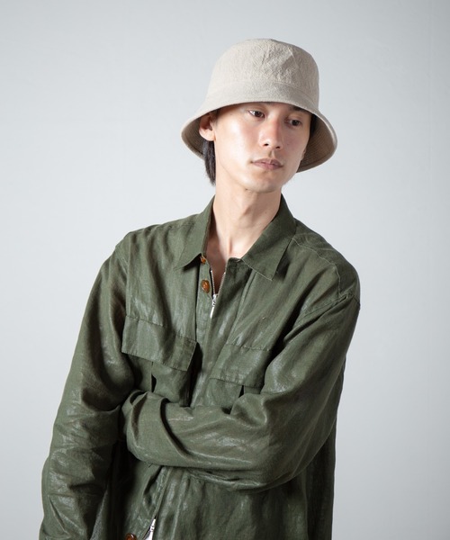 RACAL（ラカル） 帽子 ハット メンズ Washable Linen Canvas Bucket
