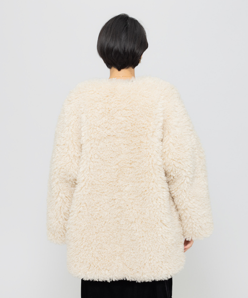 「Rouge vif」 ノーカラージャケット フリー ベージュ レディース_画像2