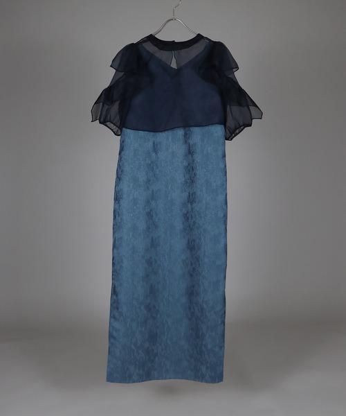 「J by blue」 コンビワンピース MEDIUM ネイビー レディースの画像
