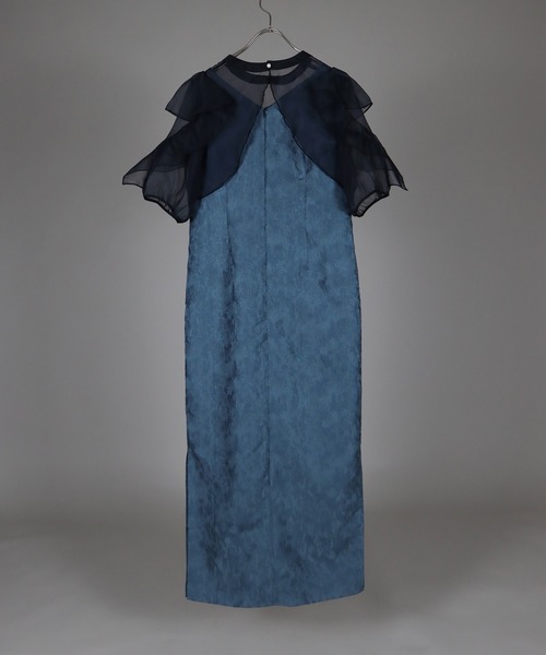 「J by blue」 コンビワンピース MEDIUM ネイビー レディースの画像