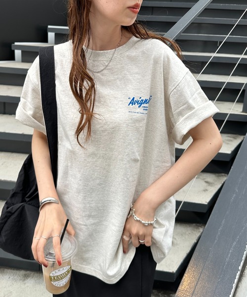 「DISCOAT」 半袖Tシャツ FREE ライトベージュ レディース_画像7