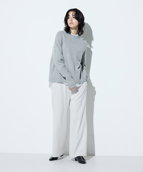 「COMME CA」 長袖ニット 9号 ミント レディース_画像4