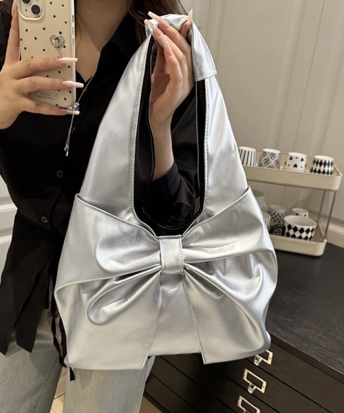 お取り置き品★大きなリボン★アンコ【トートバッグ&スマホポーチセット】他 miniministore（ミニミニストア） トートバッグ ビッグリボンバッグ