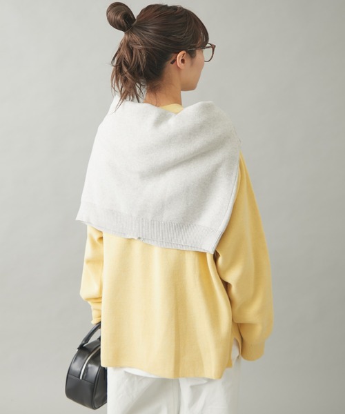 「GEVACO」 長袖ニット LARGE アイボリー レディース_画像5