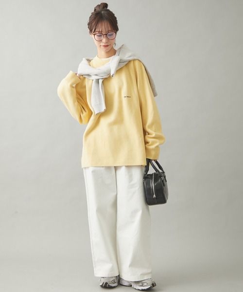 「GEVACO」 長袖ニット LARGE アイボリー レディース_画像8
