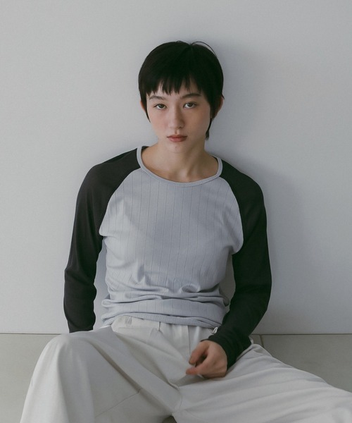 anuke（アンヌーク） tシャツ Sheer Raglan T-Shirts レディース