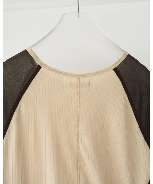anuke（アンヌーク） tシャツ Sheer Raglan T-Shirts レディース