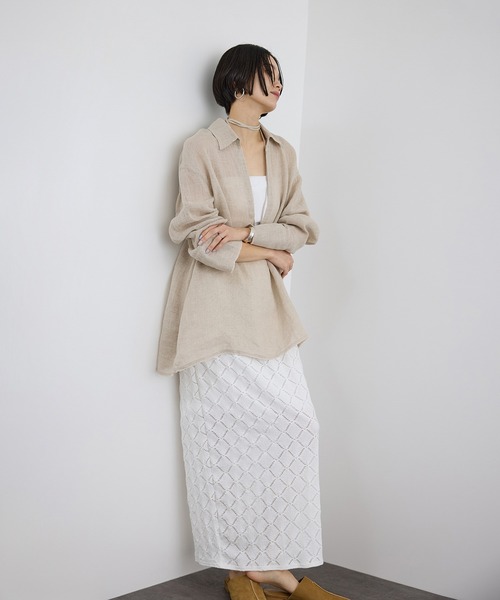 SALON adam et rope'（サロン アダム エ ロペ） リネンシャツ ブラウス