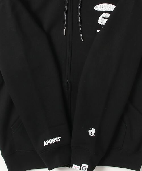 ★値下げ中★ A BATHING APE ブラックパーカー AAPE BY A BATHING APE（エーエイプバイアベイシングエイプ） ジップ