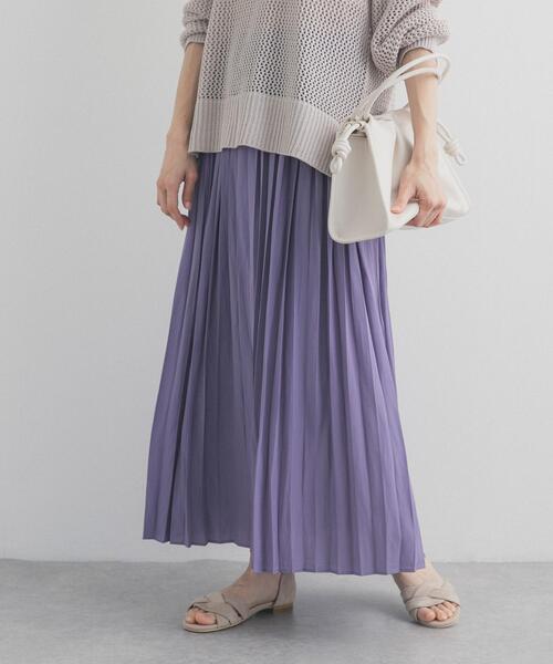 ◇新品◇archivio◇ラベンダー◇プリーツスカート◇38M◇ URBAN RESEARCH DOORS（アーバンリサーチドアーズ） スカート ランダム