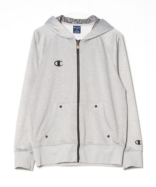 Champion グレー パーカー Lサイズ Champion（チャンピオン） ジップアップパーカー L グレー メンズ