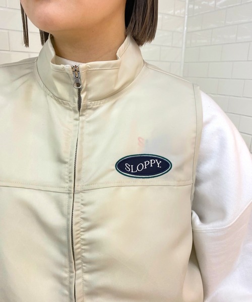「WHO'S WHO gallery」 「sloppy」ナイロンベスト FREE ブラック レディース_画像3
