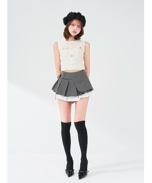 Darich（ダーリッチ） スカート ダブルレイヤードプリーツミニスカート