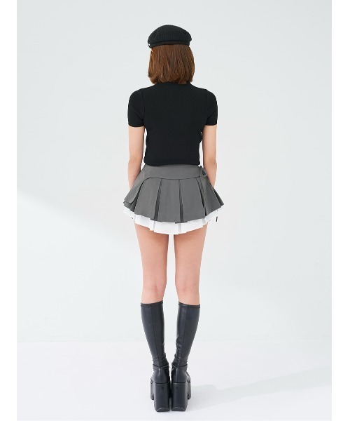 Darich（ダーリッチ） スカート ダブルレイヤードプリーツミニスカート