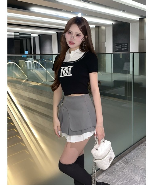 ダーリッチ ダブルプリーツミニスカート ダブルプリーツミニスカート – Darich