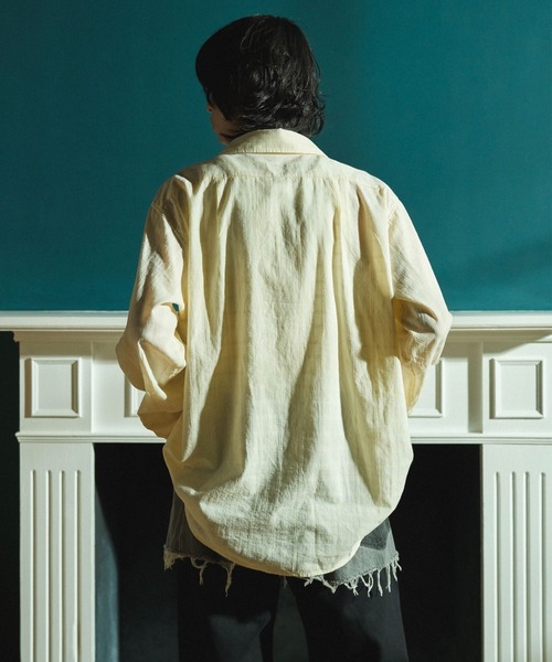 Camphor wood シャツ SHEER CHECK L/S SHIRTS / シアチェックロング