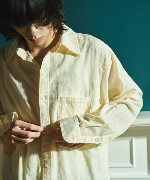 Camphor wood シャツ SHEER CHECK L/S SHIRTS / シアチェックロング