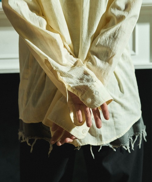 Camphor wood シャツ SHEER CHECK L/S SHIRTS / シアチェックロング