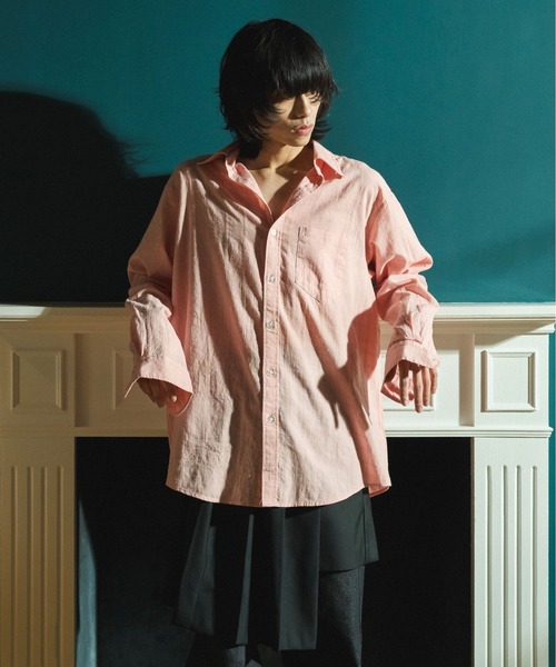 【新品】Camphor wood SHEER CHECKシアチェックシャツ Camphor wood シャツ SHEER CHECK L/S SHIRTS / シアチェックロング