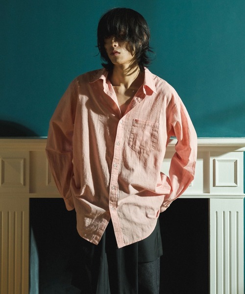 [即完品] タグ付きCamphor wood シアーチェックシャツオフホワイトS Camphor wood シャツ SHEER CHECK L/S SHIRTS / シアチェックロング