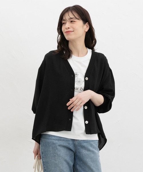 Honeys（ハニーズ） ブラウス シャツ 8分袖シャツカーディガン