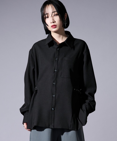「Ellno Loset」 長袖シャツ MEDIUM ブラック メンズ_画像8