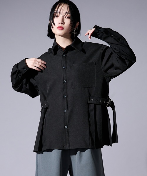 「Ellno Loset」 長袖シャツ MEDIUM ブラック メンズ_画像9