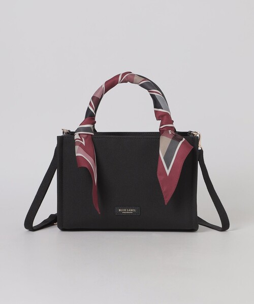 ブルーレーベルクレストブリッジ/かごバッグ ラタン バスケット　花柄スカーフ BLUE LABEL CRESTBRIDGE（ブルーレーベルクレストブリッジ