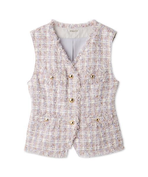 【新品タグ付き】スナイデル ファンシーツイードジレ ミックス S SNIDEL（スナイデル） ベスト ジレ 「HIGH QUALITY」ファンシー