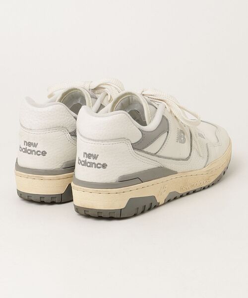 「New Balance」 ローカットスニーカー 27.5cm ホワイト×グレー レディース_画像2