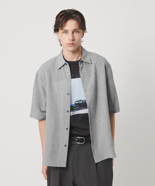 BEAUTY＆YOUTH UNITED ARROWS シャツ 半袖 ツイスト リネンブレンド