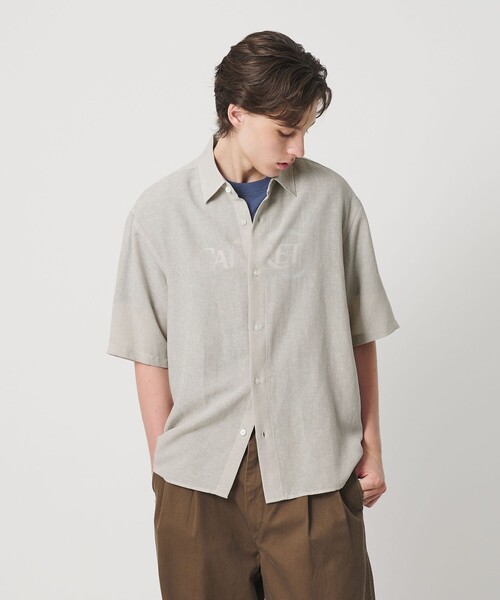 BEAUTY＆YOUTH UNITED ARROWS シャツ 半袖 ツイスト リネンブレンド