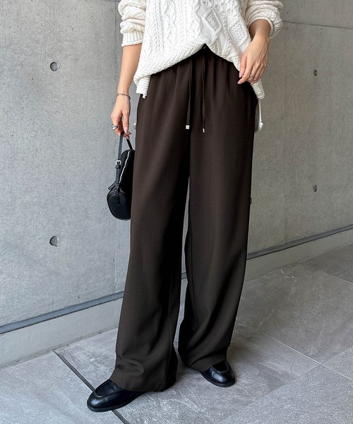 「andme」 「alma design」スラックス S ブラウン レディース_画像3