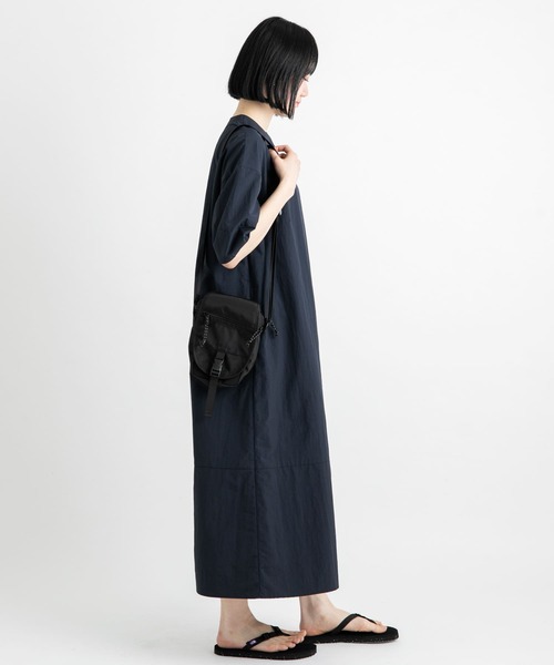 「EKAL」 7分袖ワンピース ONE グレー レディース_画像6