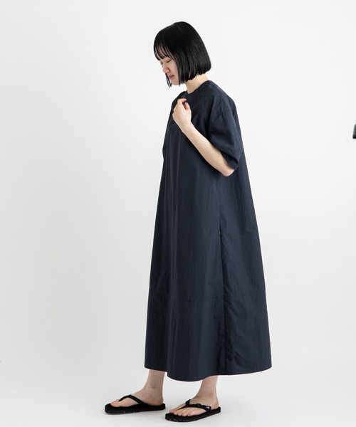 「EKAL」 7分袖ワンピース ONE グレー レディース_画像7