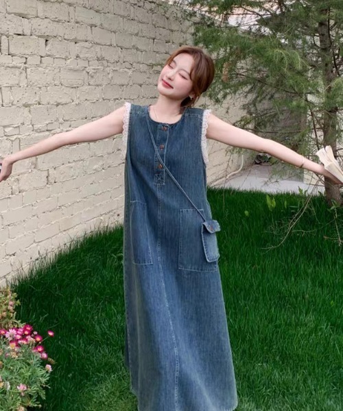 FAVORITO ワンピース デニムノースリーブワンピース : ZOZOTOWN Yahoo